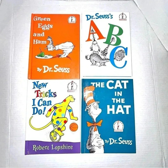 Lot Of 4 Dr SeussI Beginners Books I Can Read All By Myself Green Eggs And Ham - Picture 1 of 8